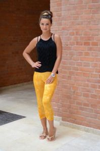 Legginsy dekatyzowane 3/4