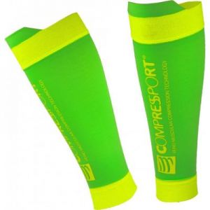 Opaski kompresyjne Compressport Calf R2 V2 Fluo Green R2V2-FL6140