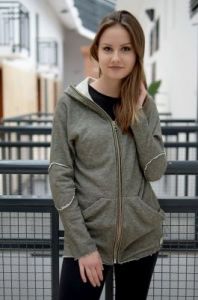 Bluza z kapturem zapinana na gruby zamek