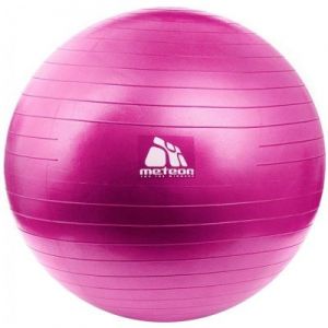 Piłka gimnastyczna Meteor 55 cm z pompką różowa 31132