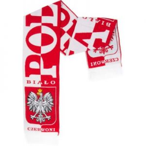 Szalik kibica Polska szachownica tkany HD jednostronny