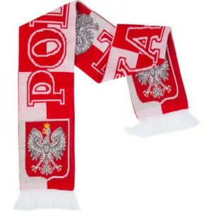 Szalik kibica Polska szachownica tkany HD dwustronny