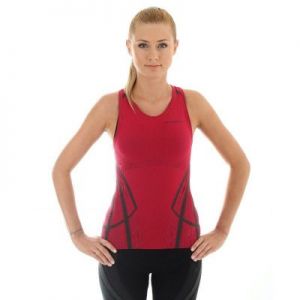Koszulka Brubeck Fitness W TA10150 bordowa