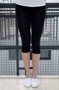 Legginsy klasyczne czarne 3/4