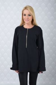 Przedłużana bluza z zamkiem