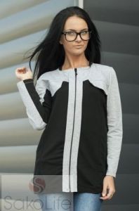 Bluza zapinana na ekspres - prosty krój