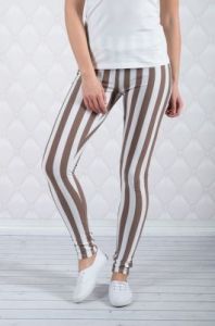 Legginsy z kieszeniami w pionowe paski