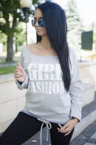 Bluza z nadrukowanym napisem GIRL