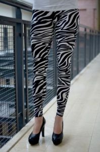 Legginsy z motywem zebra