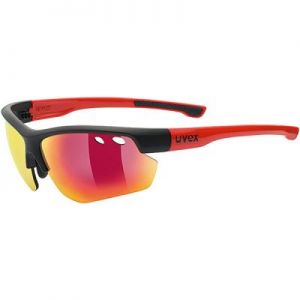 Okulary Uvex Sportstyle 115 czarno-czerwony matowy