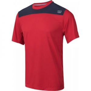Koszulka tenisowa WILSON KNIT STRETCH WOVEN CREW M WRA736203