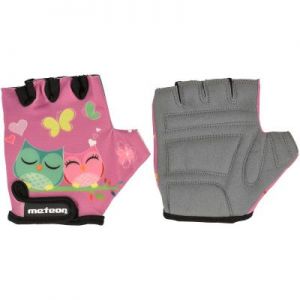 Rękawiczki rowerowe Meteor Junior 2417-OWL różowe
