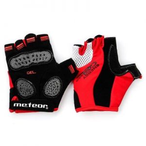 Rękawiczki rowerowe Meteor GEL BX-4 czerwono-czarne