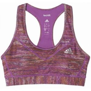 Biustonosz, stanik sportowy adidas Padded Heather Print Techfit Bra W AY3146